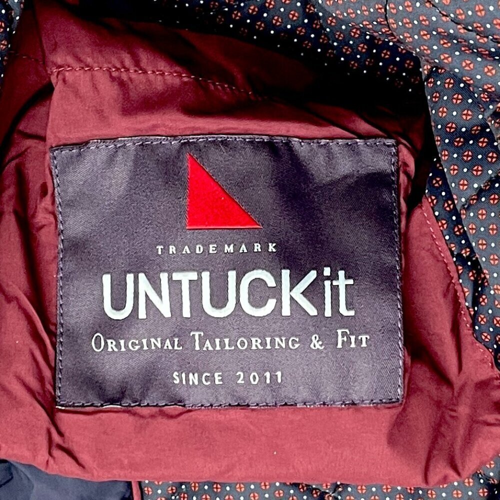 NEW UNTUCKit Men's Jacket Navy Blue Rodier Coat Lightweight Nylon size XL - Picture 11 of 11